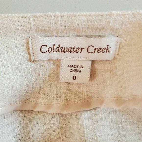 Coldwater Creek Womens Jacket Cropped Beige Size 8 - Picture 5 of 8